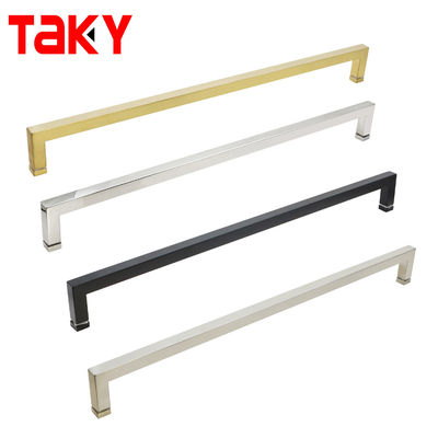 Prezzo buono 6-14mm Spessore di vetro Acciaio Quadrato Forma L Porta in vetro gemella grande Spurgato Porta della doccia Maniglie in linea