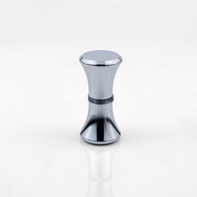 Prezzo buono Bagno doccia porta scorrevole manica porta in vetro argento doppio foro manopole in design in linea