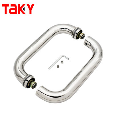 Prezzo buono Maniglie di porta in vetro a doppio lato in alluminio resistente per applicazioni esterne in linea