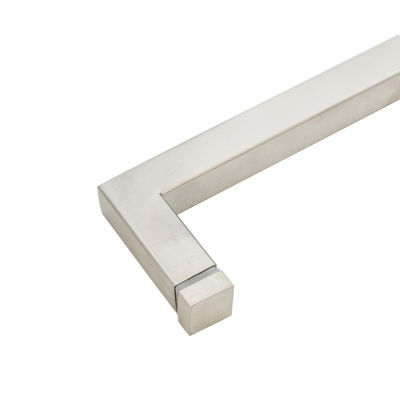 Prezzo buono 203*203mm Porta scorrevole in vetro per hotel Porta scorrevole in vetro nera lunga maniglia per doccia unilaterale in linea