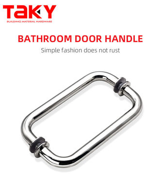 Prezzo buono Maniglie per porte da doccia con maniglia per porta del bagno con superficie a specchio a forma rotonda in acciaio inossidabile in linea