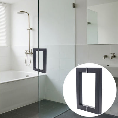 Prezzo buono Maniglia per porta in vetro con tubo quadrato nero opaco in acciaio inossidabile 304 in linea