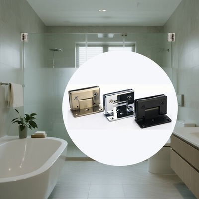 Prezzo buono Bagno in acciaio inossidabile Cancelletto di porta di vetro a 90 gradi Cancelletto di porta da parete a vetro in linea