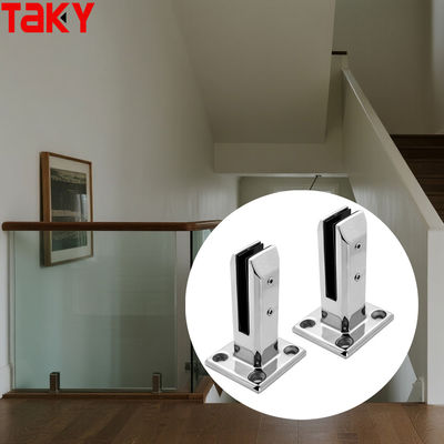 Prezzo buono Regolabile 8-12MM Quadrato in acciaio inossidabile bullone verso il basso Spigot Clampo di ringhiera di vetro in linea