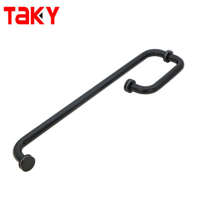 Prezzo buono Maniglia per porta scorrevole in vetro in acciaio inossidabile Maniglie per porta doccia tipo L Maniglia per porta in vetro con portasciugamani in linea