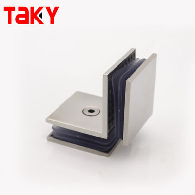 Prezzo buono Morsetto per ringhiera in vetro a 90 gradi del produttore di fabbrica, clip a doppio pannello per porte in vetro in linea