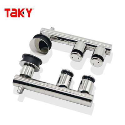 Ruote a rulli scorrevoli sospese mobili in vetro senza telaio Raccordi hardware scorrevoli in vetro