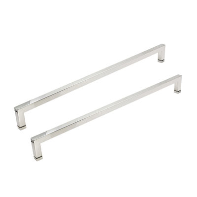 Maniglia per porta doccia quadrata argento in acciaio inossidabile Maniglia per porta scorrevole in vetro per portasciugamani