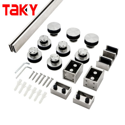 Raccordi moderni in vetro Sistema di porte in vetro temperato Hardware per porte scorrevoli per doccia senza telaio in acciaio inossidabile