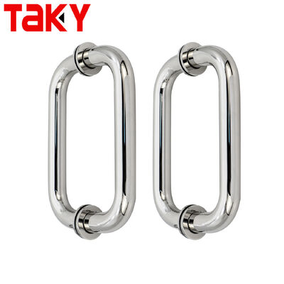 Modern Design 304 Stainless Steel Round Back to Back Pull Glass Door Handle Shower Handle