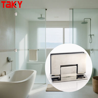 Cerniera per doccia in vetro in acciaio inossidabile per montaggio a parete a 90 gradi per vetro da 8-12 mm