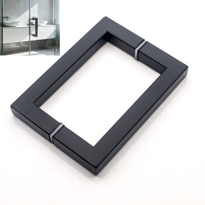Prezzo buono Moderno nero SS304 in acciaio inossidabile doccia manico porta in vetro 203 * 203 * 19 * 1.0mm in linea