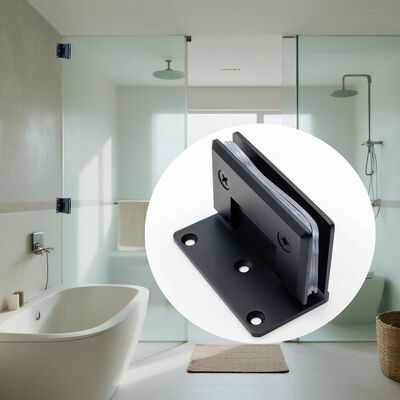 Stainless Steel 304 Glass Shower Hinge con finitura in piastra cromata per spessore di vetro da 8 a 12 mm