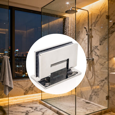 Wall Mounted 90 Degree square Corner Glass Door Hinge Pivot Screen Shower Hinge