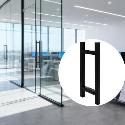 Prezzo buono Maniglia per porta quadrata in acciaio inossidabile Maniglia per porta in vetro per bagno Maniglia per porta doccia in linea