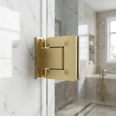 Bathroom 304 Stainless Steel Self Closing Adjustable Closing 90 Degree Glass Door Hinge