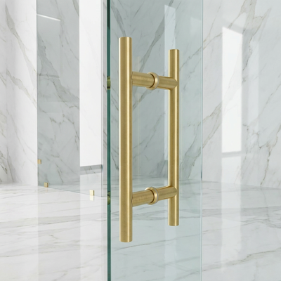 Prezzo buono Maniglia per porta in tubo di acciaio inossidabile di facile installazione, finitura a specchio, maniglia lunga push-pull in linea