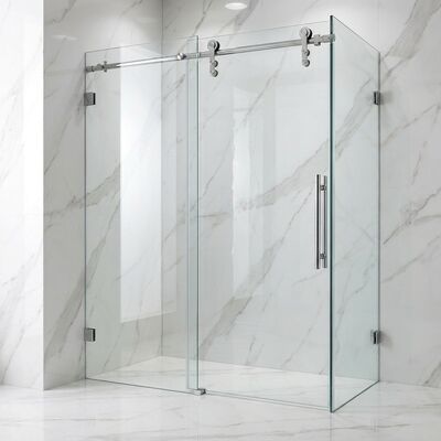 Prezzo buono Accessori per ruote sospese per porta scorrevole per doccia in acciaio inossidabile Kit hardware per porta in vetro per bagno in linea