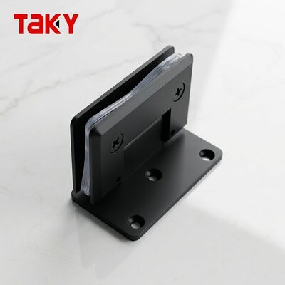 Prezzo buono Cerniera per doccia in acciaio inossidabile da 90 gradi quadrata per porta doccia nera opaca di facile installazione in linea
